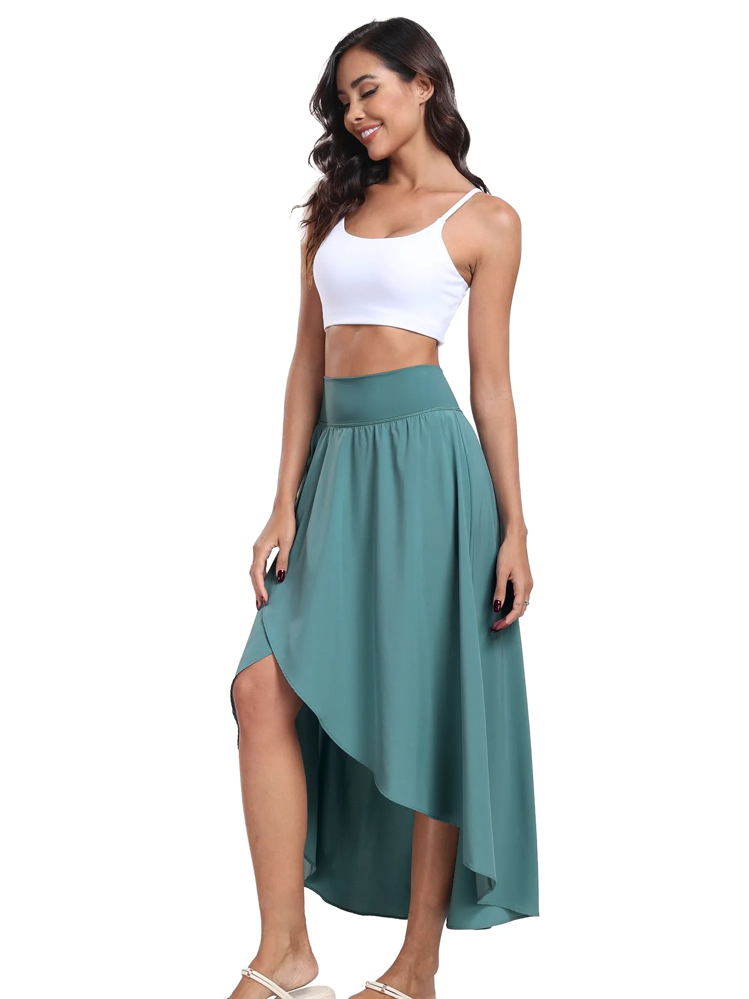 IUGA High Waist Flowy Skirts With Shorts sold by IUGA product image thumbnail 3