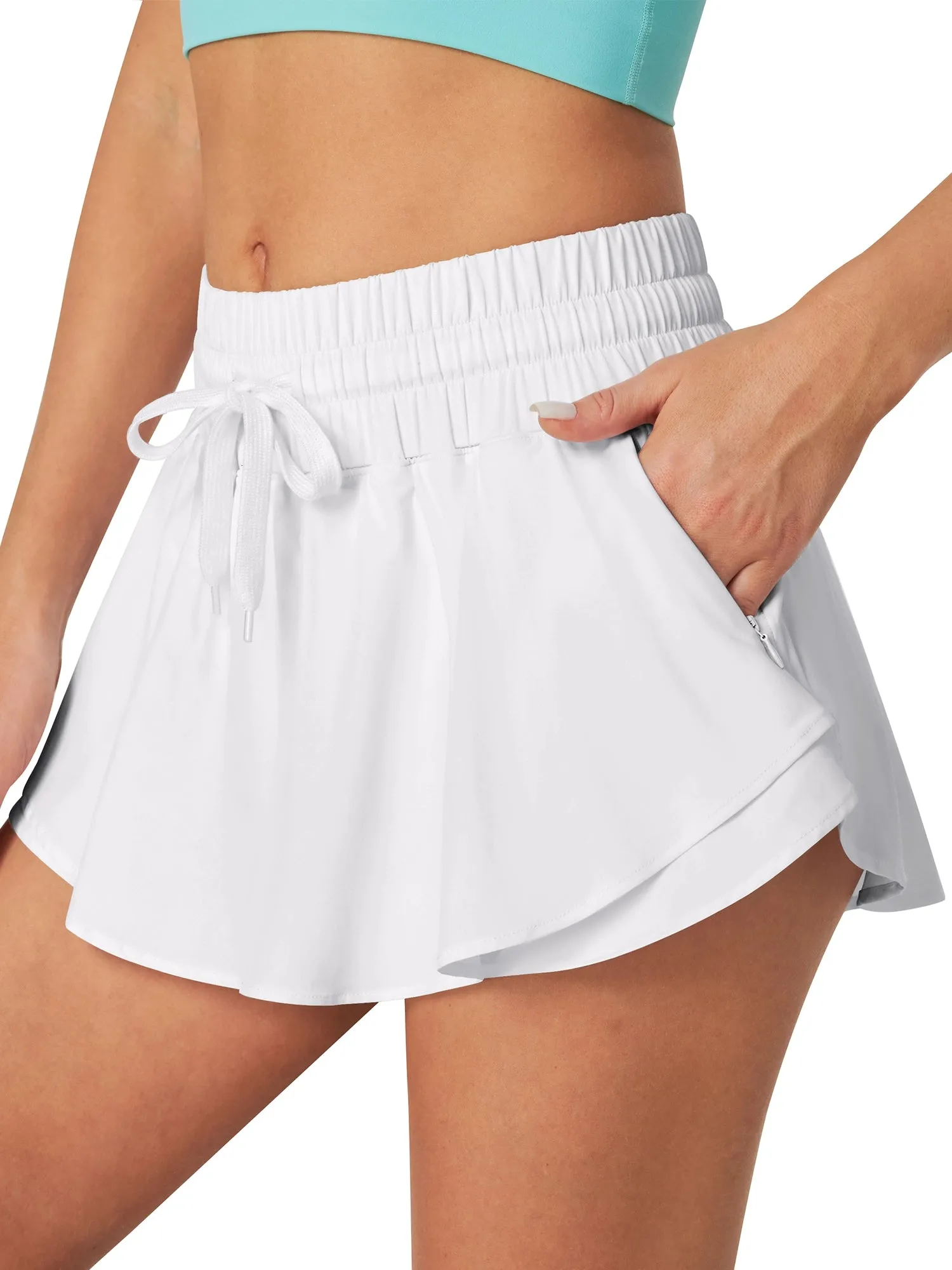 IUGA Quick Dry Flowy Athletic Shorts With Pocket sold by IUGA product image thumbnail 4