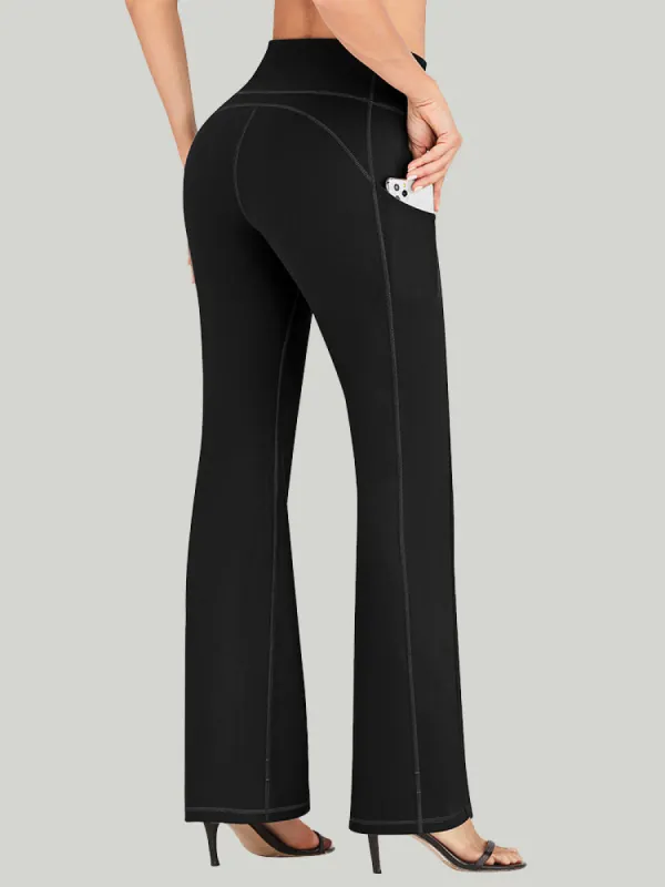 IUGA Tummy Control Bootcut Yoga Pants with Pockets sold by IUGA