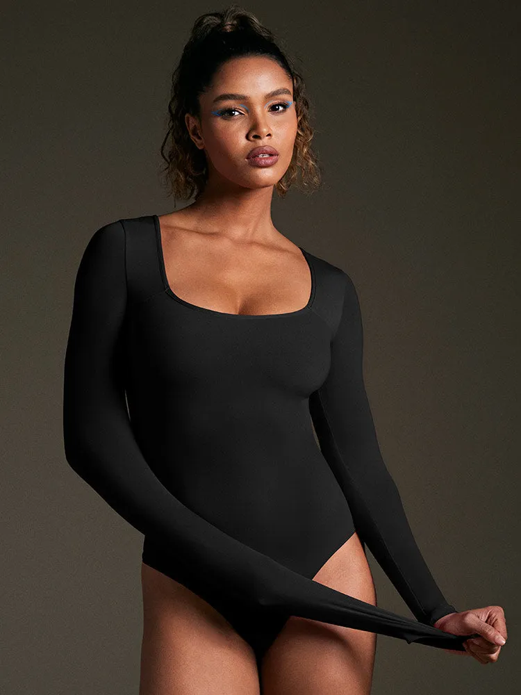 IUGA Long Sleeve Square Neck Bodysuits for Women sold by IUGA product image thumbnail 3