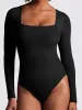 IUGA Long Sleeve Square Neck Bodysuits for Women sold by IUGA