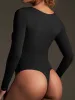 IUGA Long Sleeve Square Neck Bodysuits for Women sold by IUGA