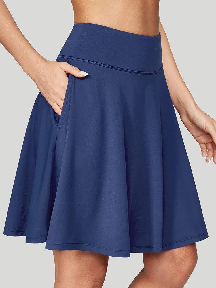 IUGA 20" High Waisted Knee Length Skirts With Pockets sold by IUGA product image thumbnail 3