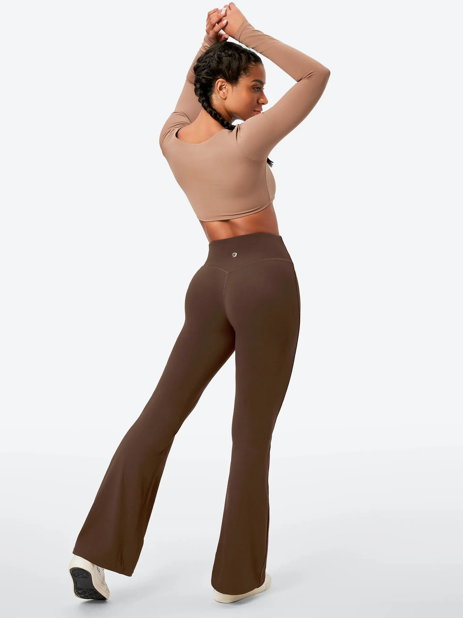 IUGA Sandwich No Front Seam Flare Yoga Pants sold by IUGA product image thumbnail 5