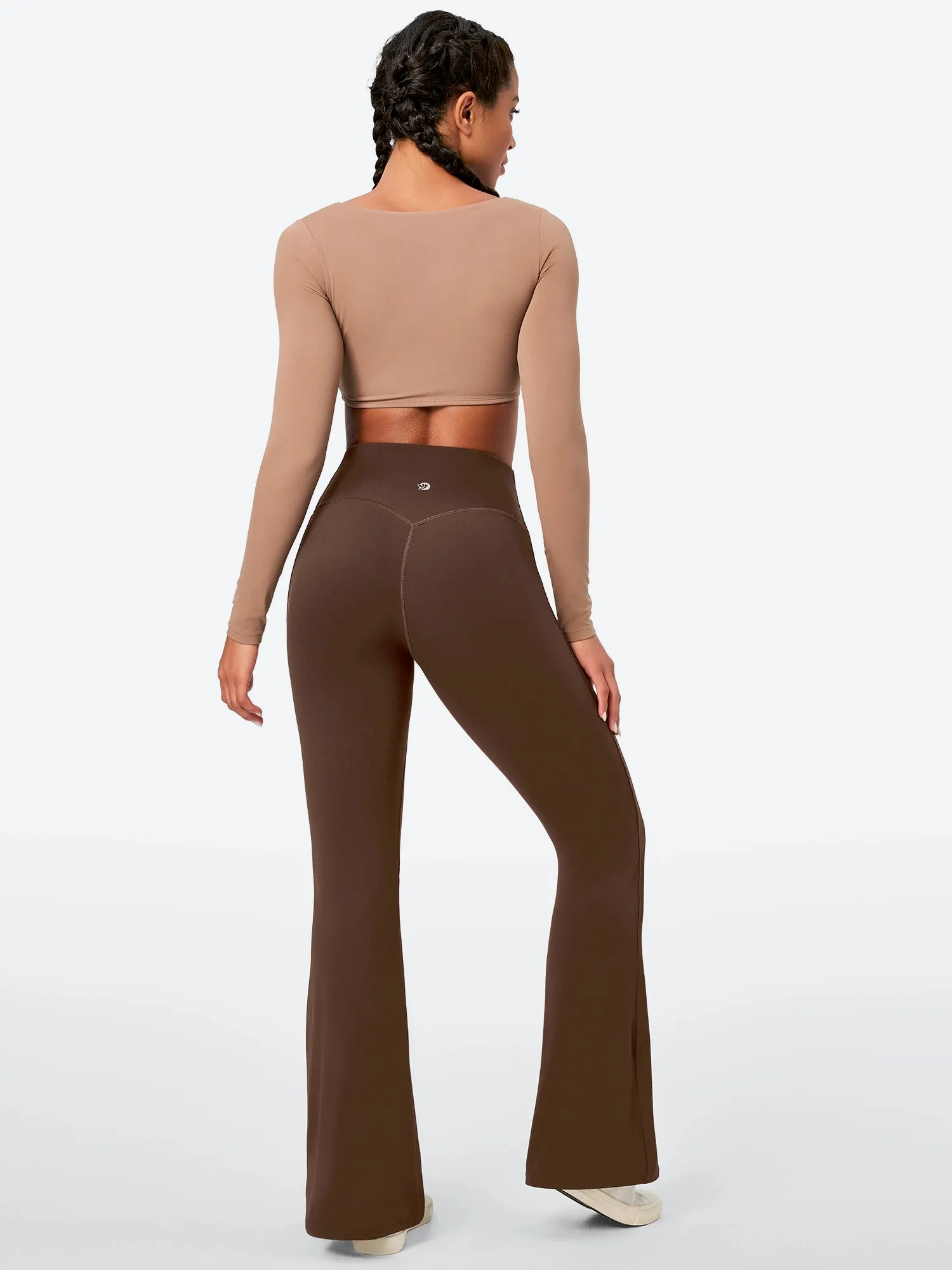 IUGA Sandwich No Front Seam Flare Yoga Pants sold by IUGA product image thumbnail 3