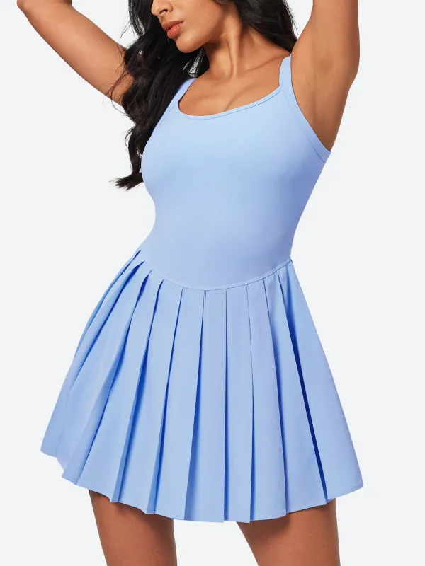 IUGA Easy Peezy Pleated Athletic Dress With Built-in Shorts sold by IUGA