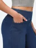 IUGA FlexDenim® High-Waist Pull On Wide-Leg Jeans sold by IUGA