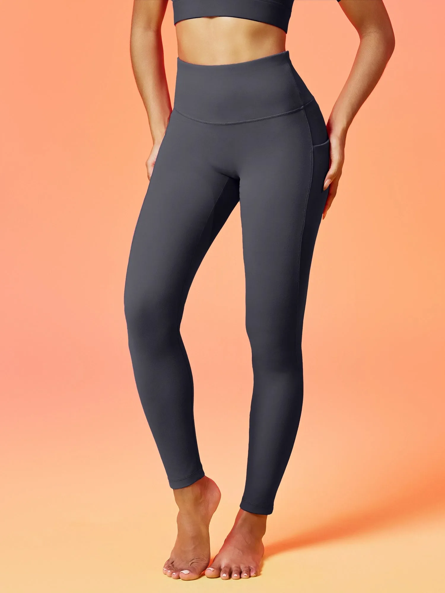 IUGA Flextight No Front Seam Scrunch Leggings With Pockets sold by IUGA product image thumbnail 2