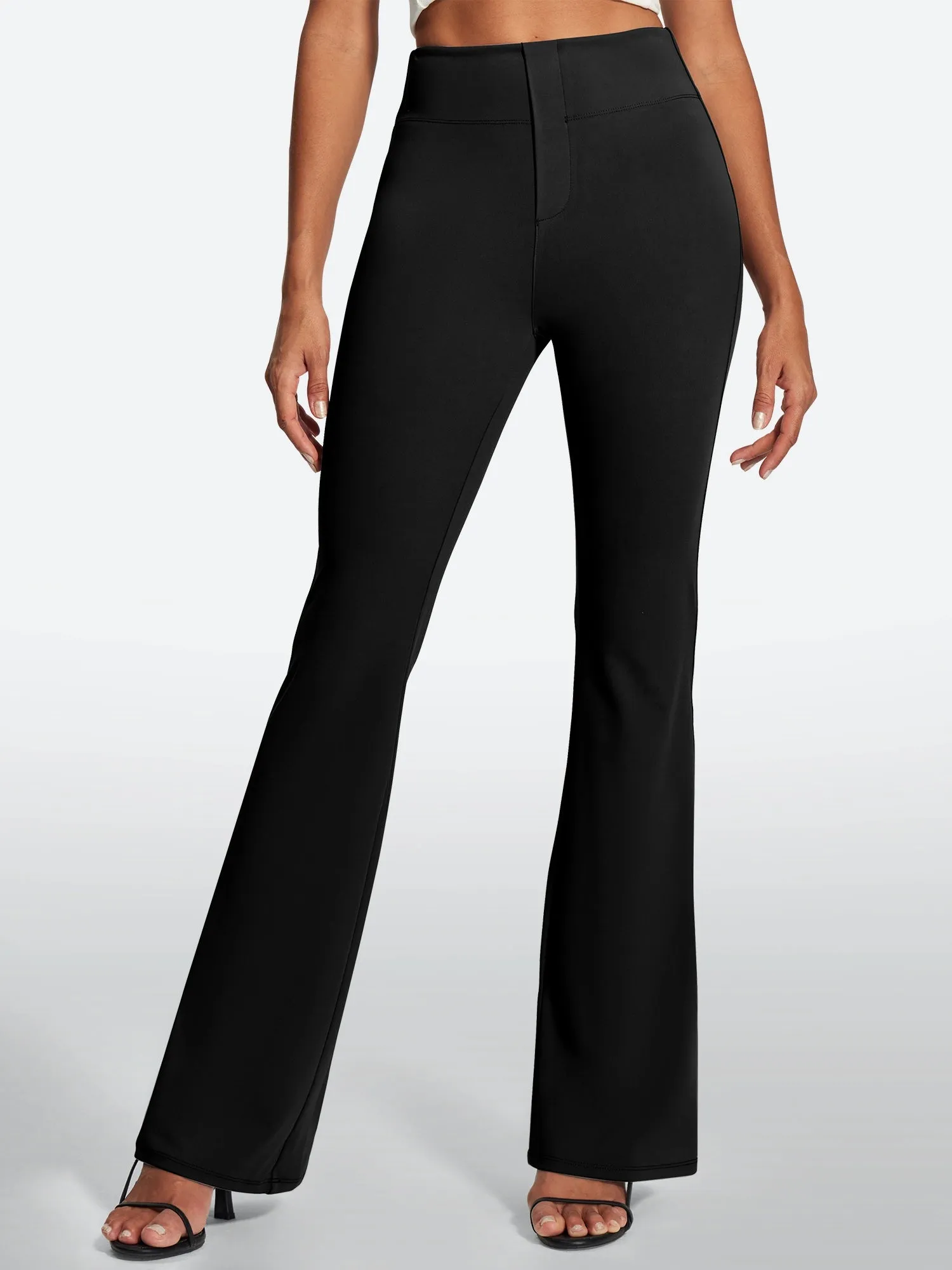 IUGA Stretchy High Waisted Pull On Bootcut Work Pants With Pockets sold by IUGA product image thumbnail 5
