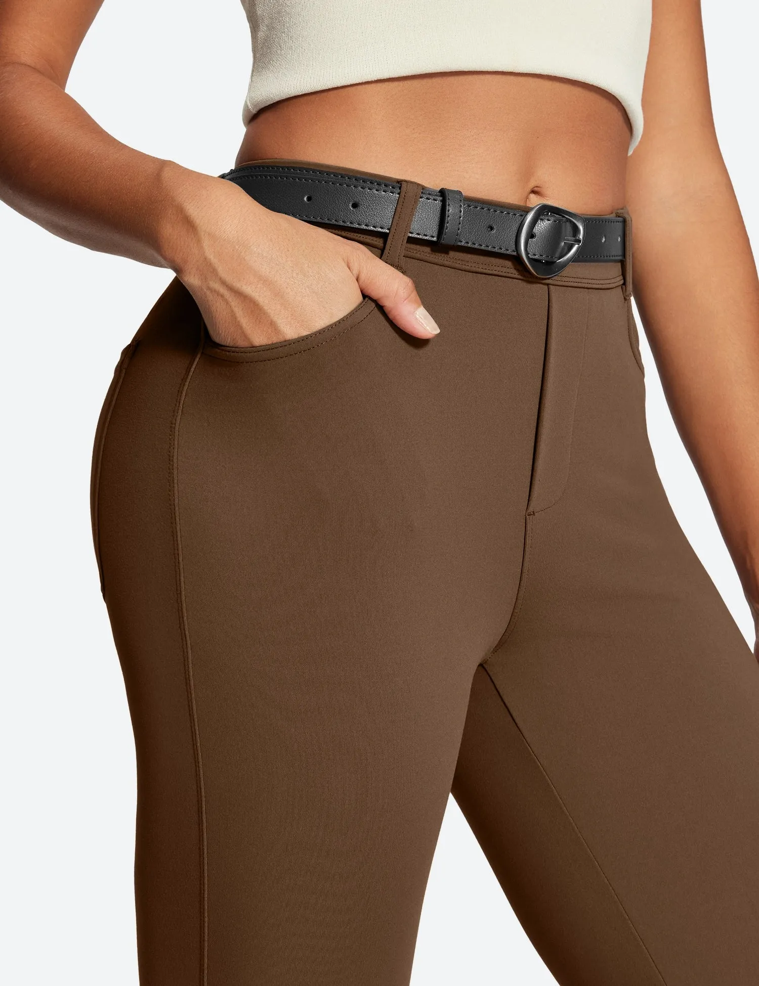 IUGA Stretchy Pull On Bootcut Work Pants With Pockets sold by IUGA product image thumbnail 5