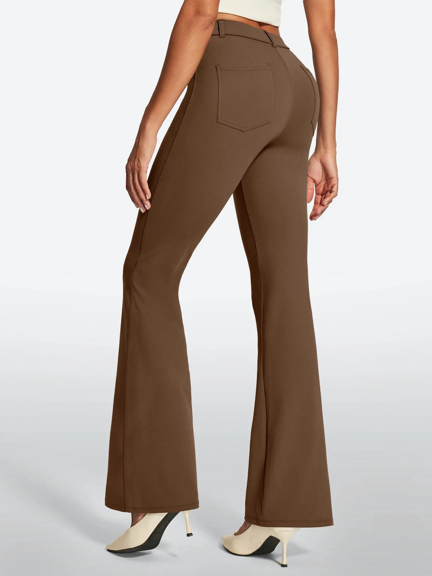 IUGA Stretchy Pull On Bootcut Work Pants With Pockets sold by IUGA product image thumbnail 3
