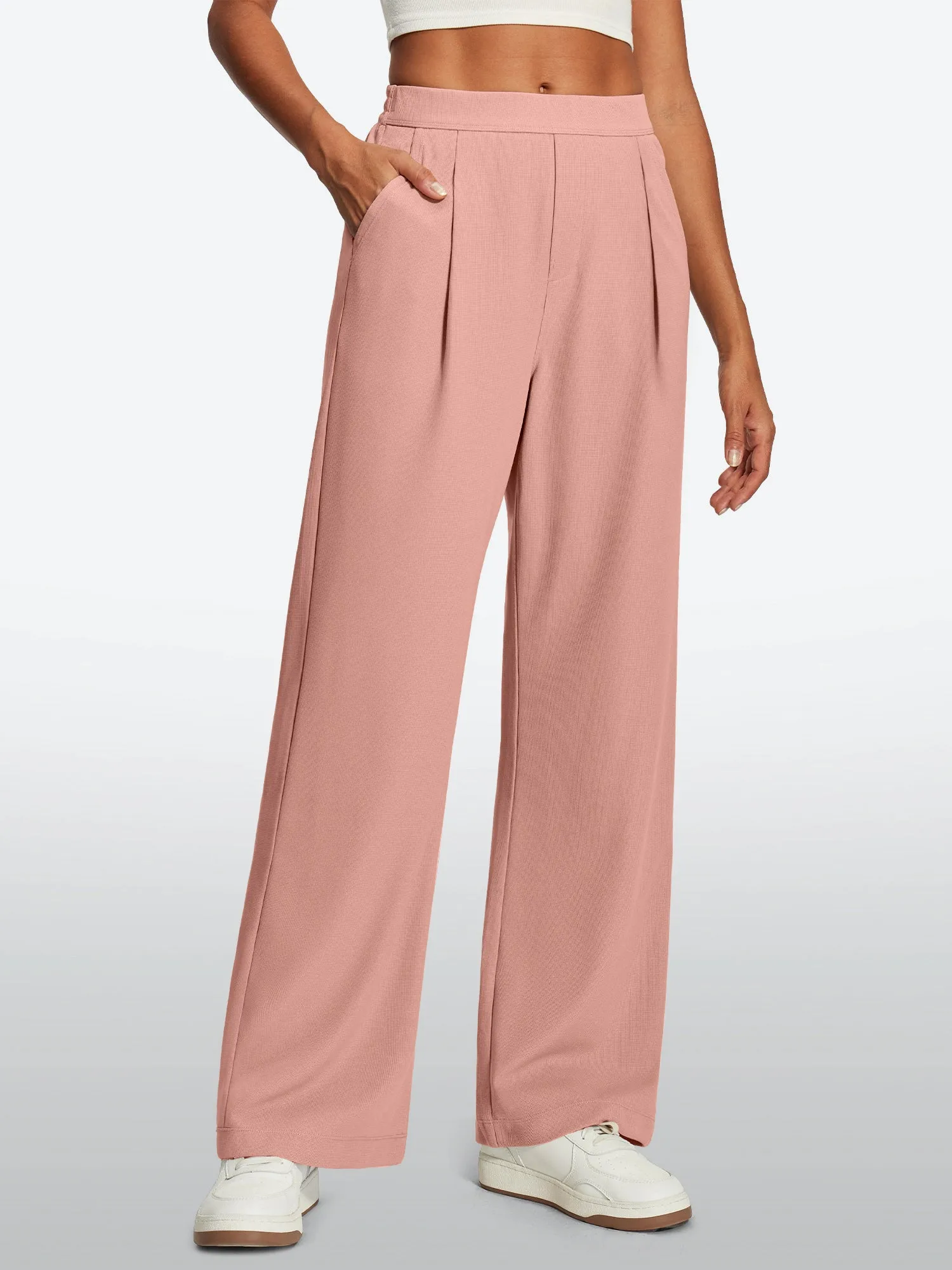 IUGA High-Waisted Waffle Work Pants sold by IUGA product image thumbnail 2