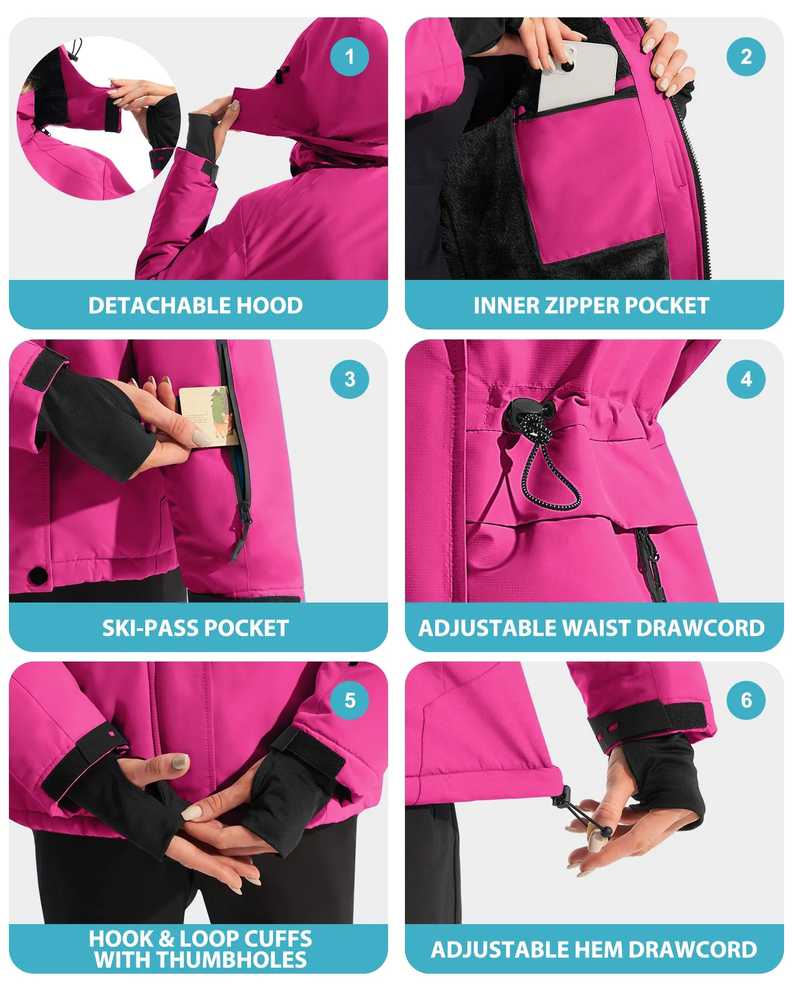 IUGA Waterproof Ski Jacket sold by IUGA product image thumbnail 3