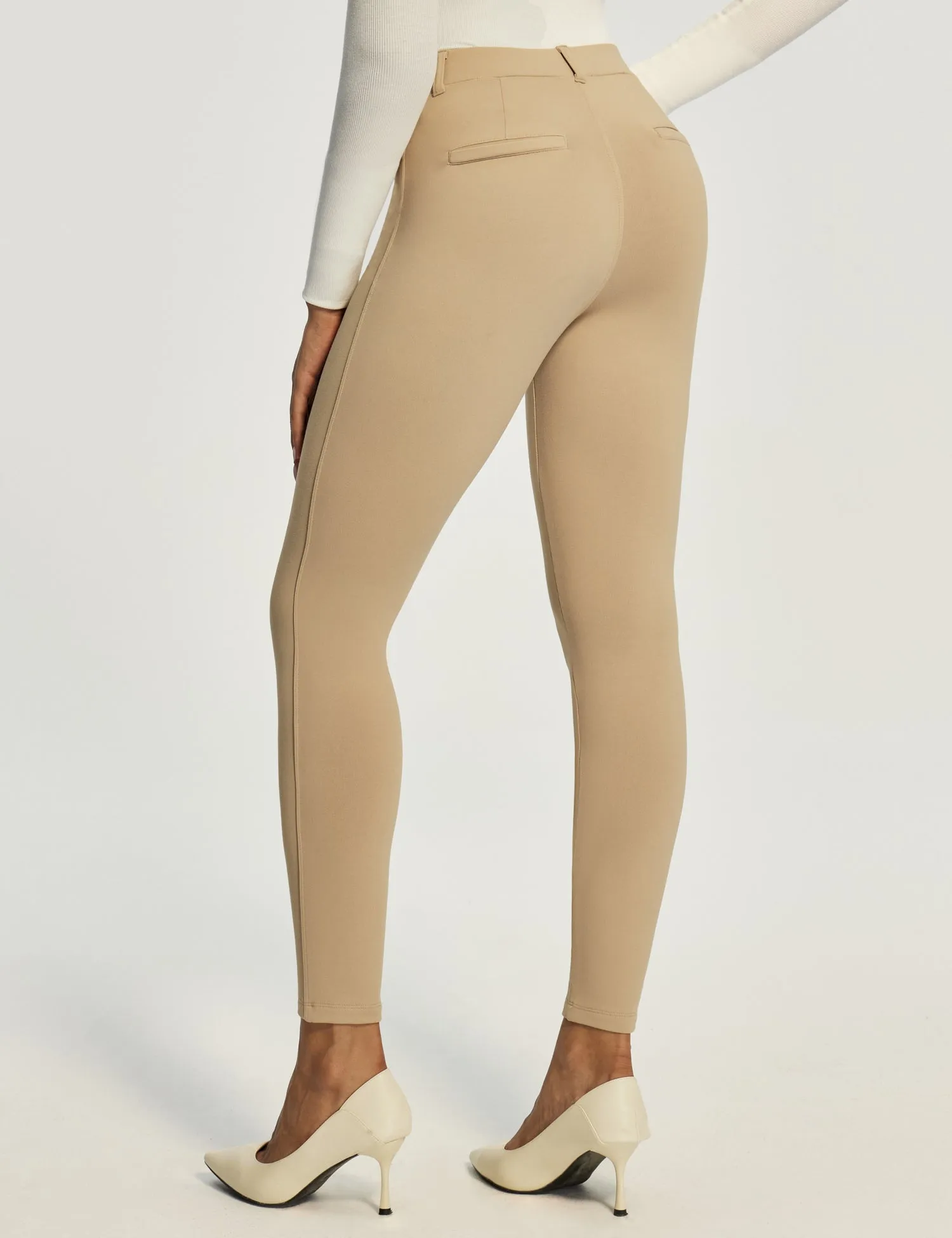 IUGA HeatLab® Fleece Lined Pull On High Waisted Dress Pants With Pockets sold by IUGA product image thumbnail 5