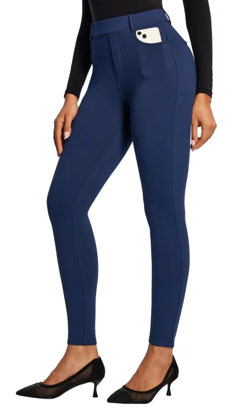 IUGA HeatLab® Fleece Lined Pull On High Waisted Dress Pants With Pockets sold by IUGA