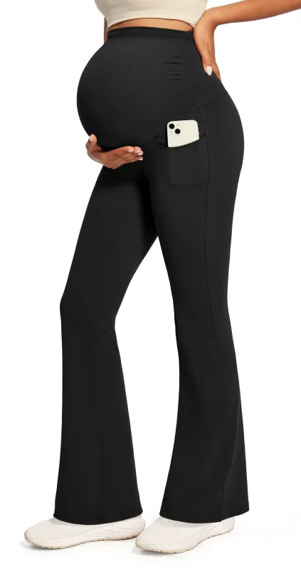 IUGA Maternity Leggings With Pockets Over The Belly sold by IUGA