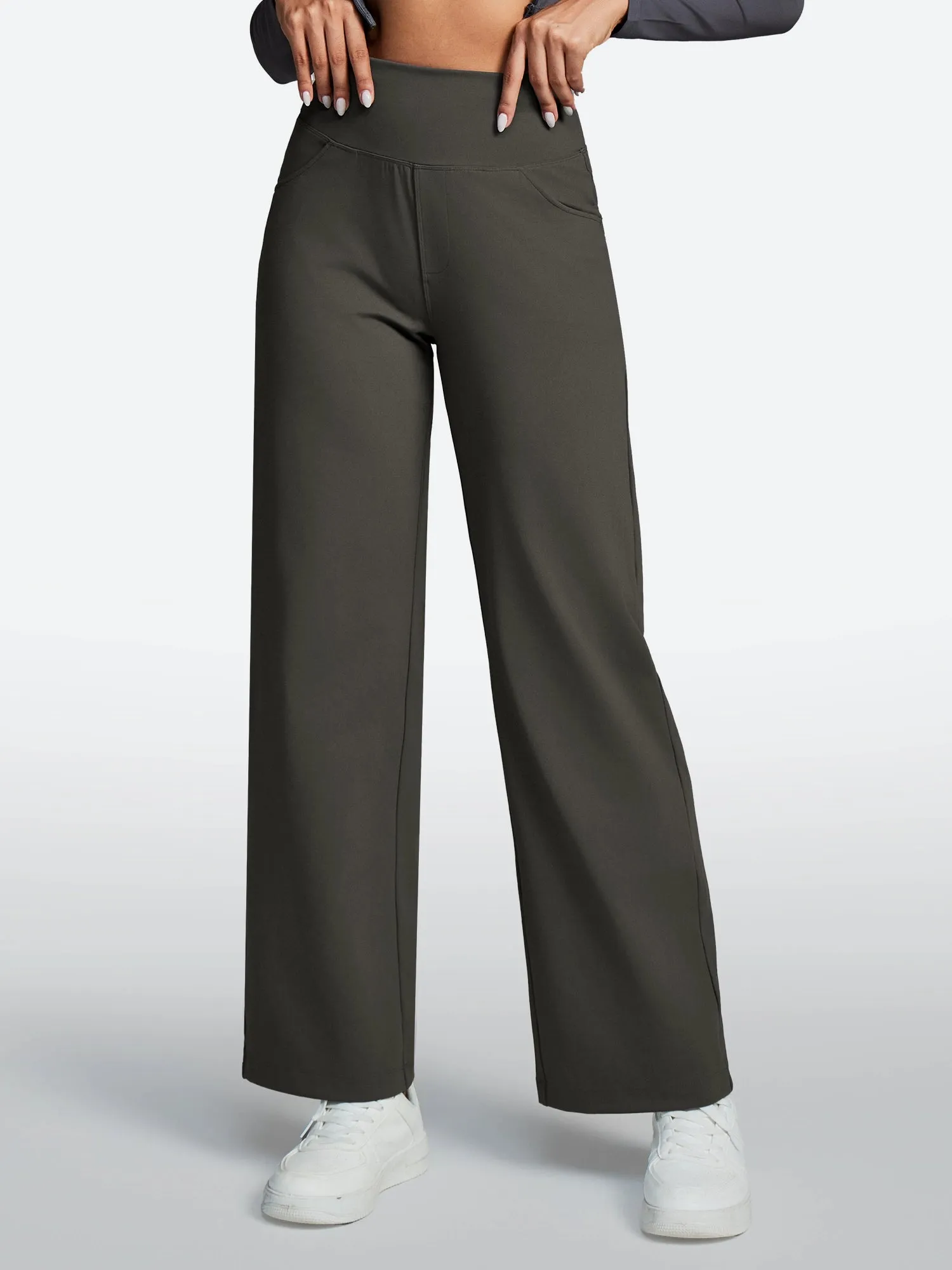 IUGA High Waisted Wide Leg Yoga Dress Pants With Pockets sold by IUGA product image thumbnail 4