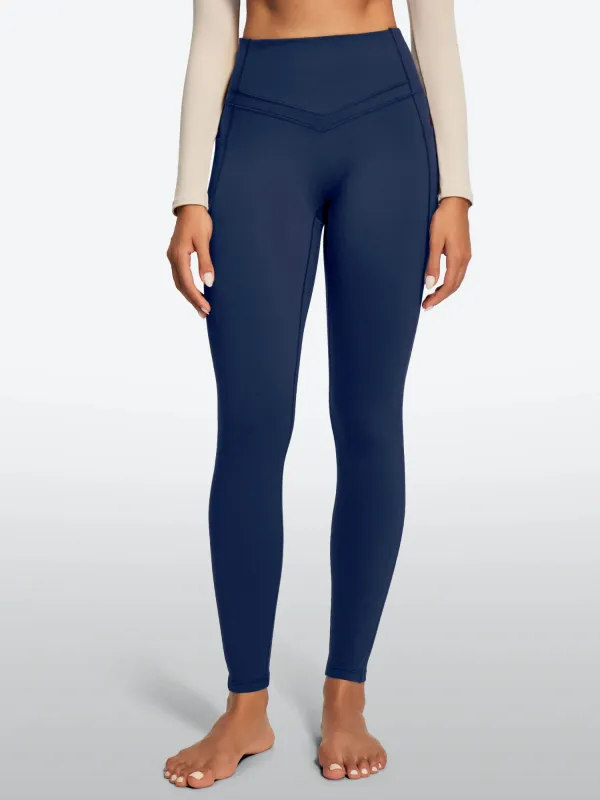 IUGA HeatLab® Sandwich Waistband Fleece Lined No Front Seam Leggings sold by IUGA