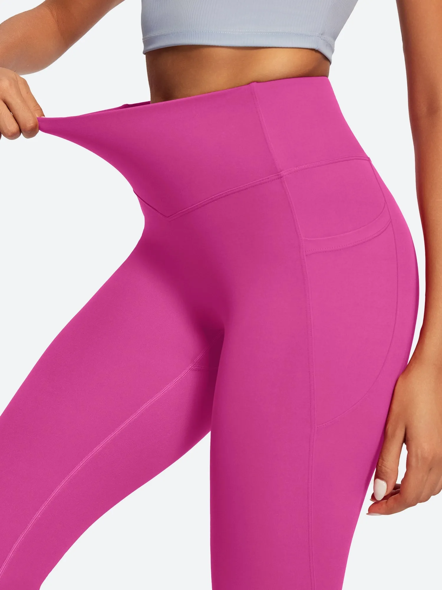 IUGA Sandwich No Front Seam Hidden Scrunch Butt Mini Flared Yoga Pants With Pockets sold by IUGA product image thumbnail 3