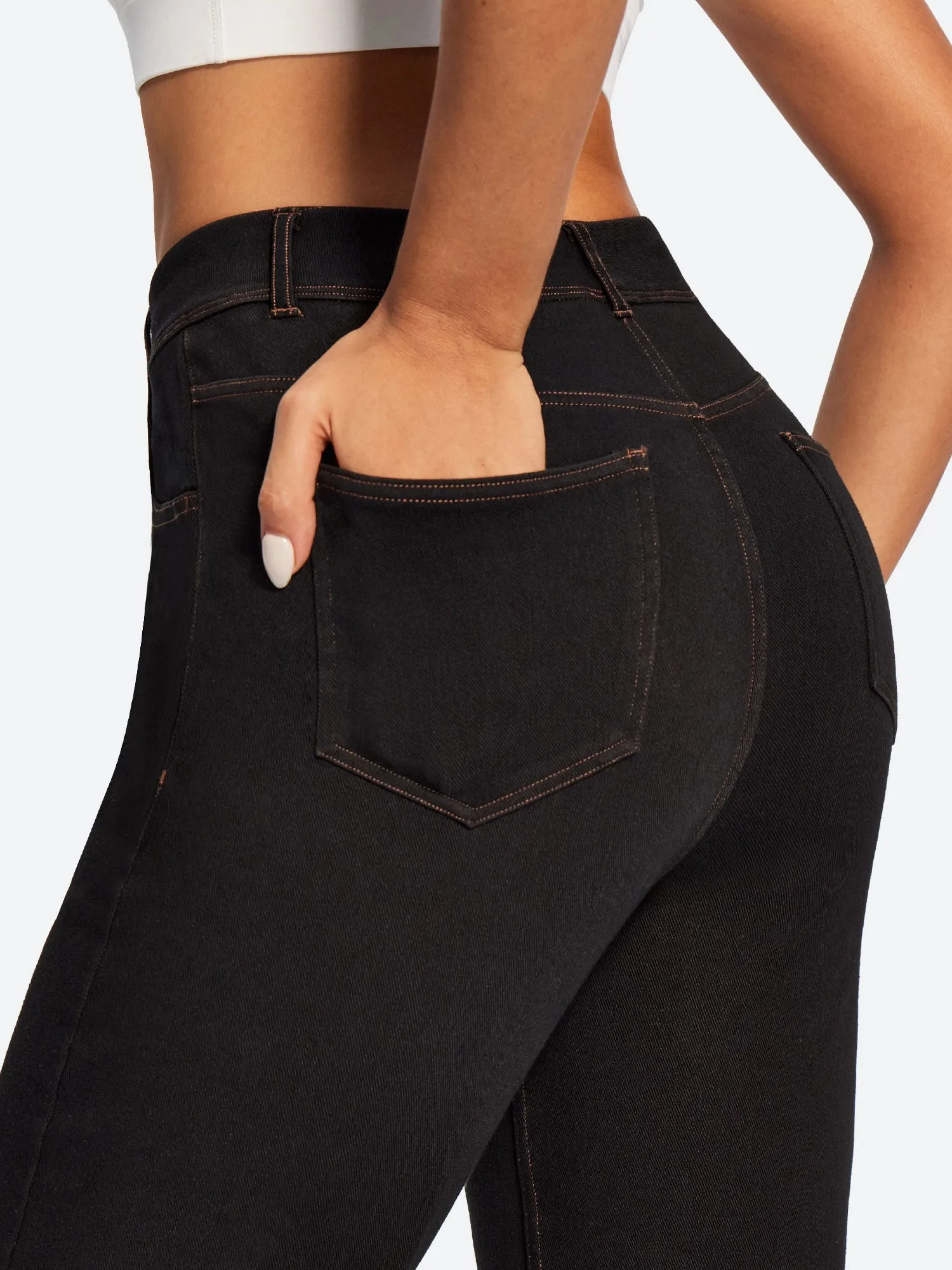 IUGA FlexDenim® High Waisted Bootcut Straight Leg Jeans sold by IUGA product image thumbnail 4