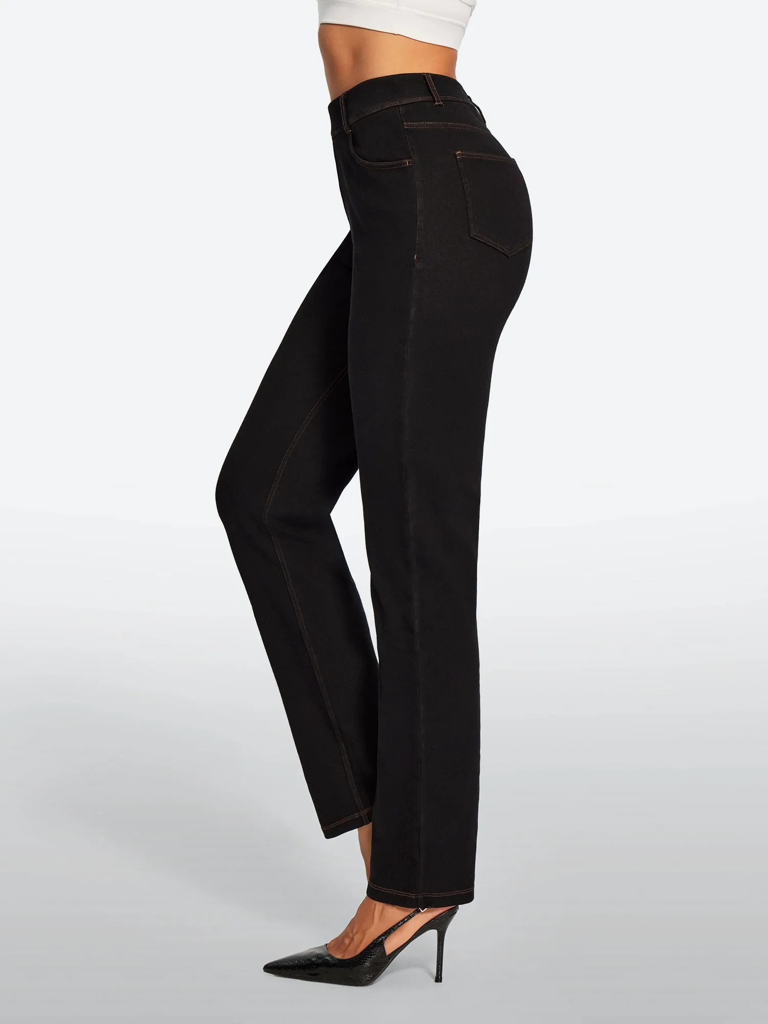 IUGA FlexDenim® High Waisted Bootcut Straight Leg Jeans sold by IUGA product image thumbnail 3