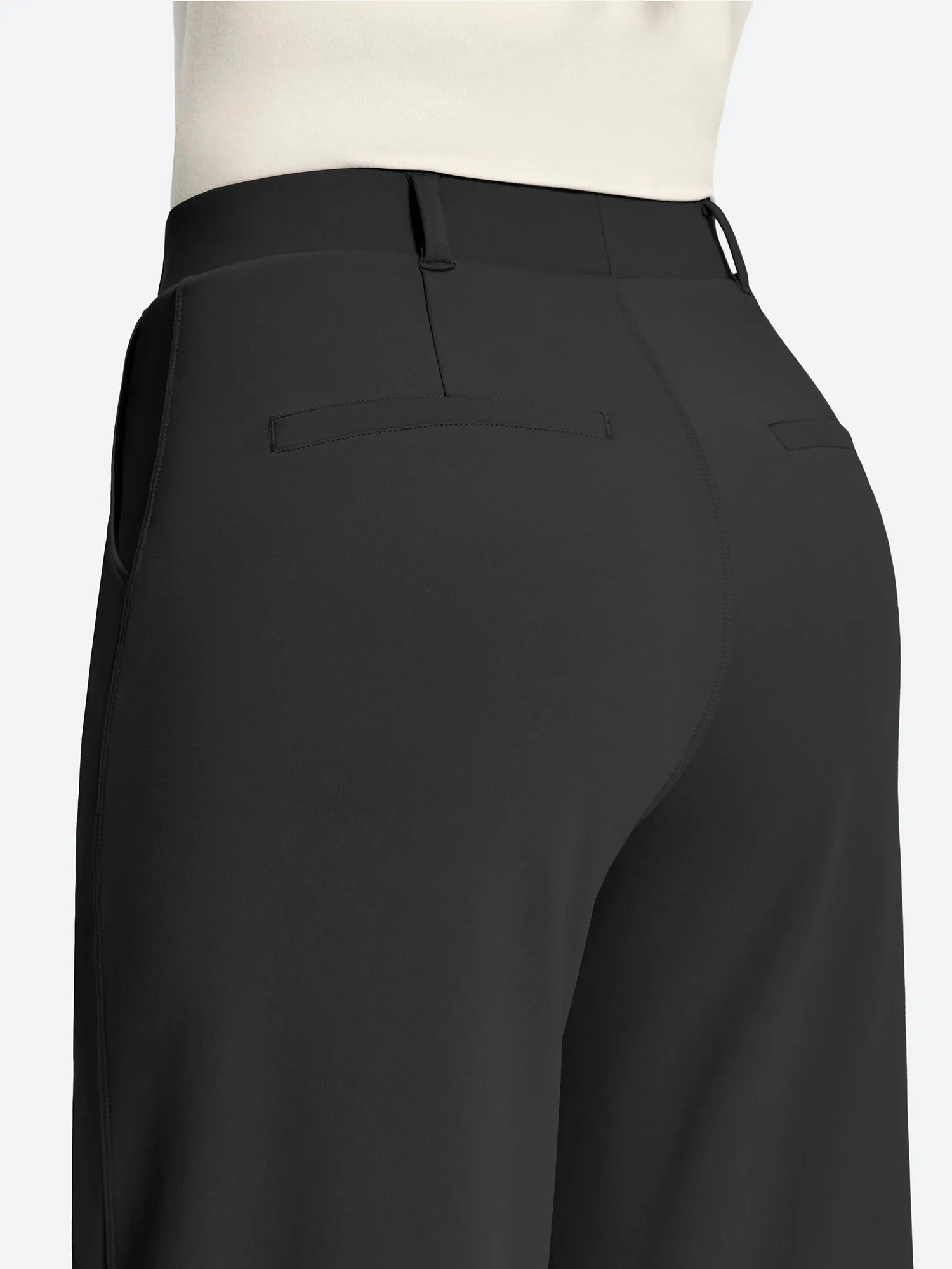 IUGA High Waisted Stretchy Wide Leg Pull On Work Pants With Pockets sold by IUGA product image thumbnail 5