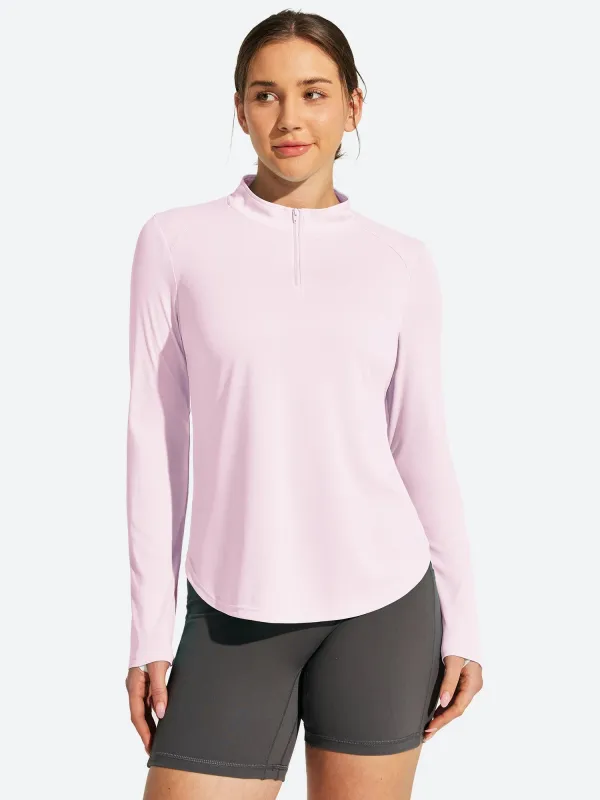 IUGA 1/4 Zip UPF 50+ Quick Dry Long Sleeve Rash Guard made by IUGA