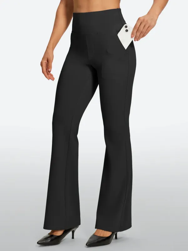 IUGA Women’s High-Waisted Tummy Control & Pull-On Bootcut Yoga Pants With Pockets made by IUGA