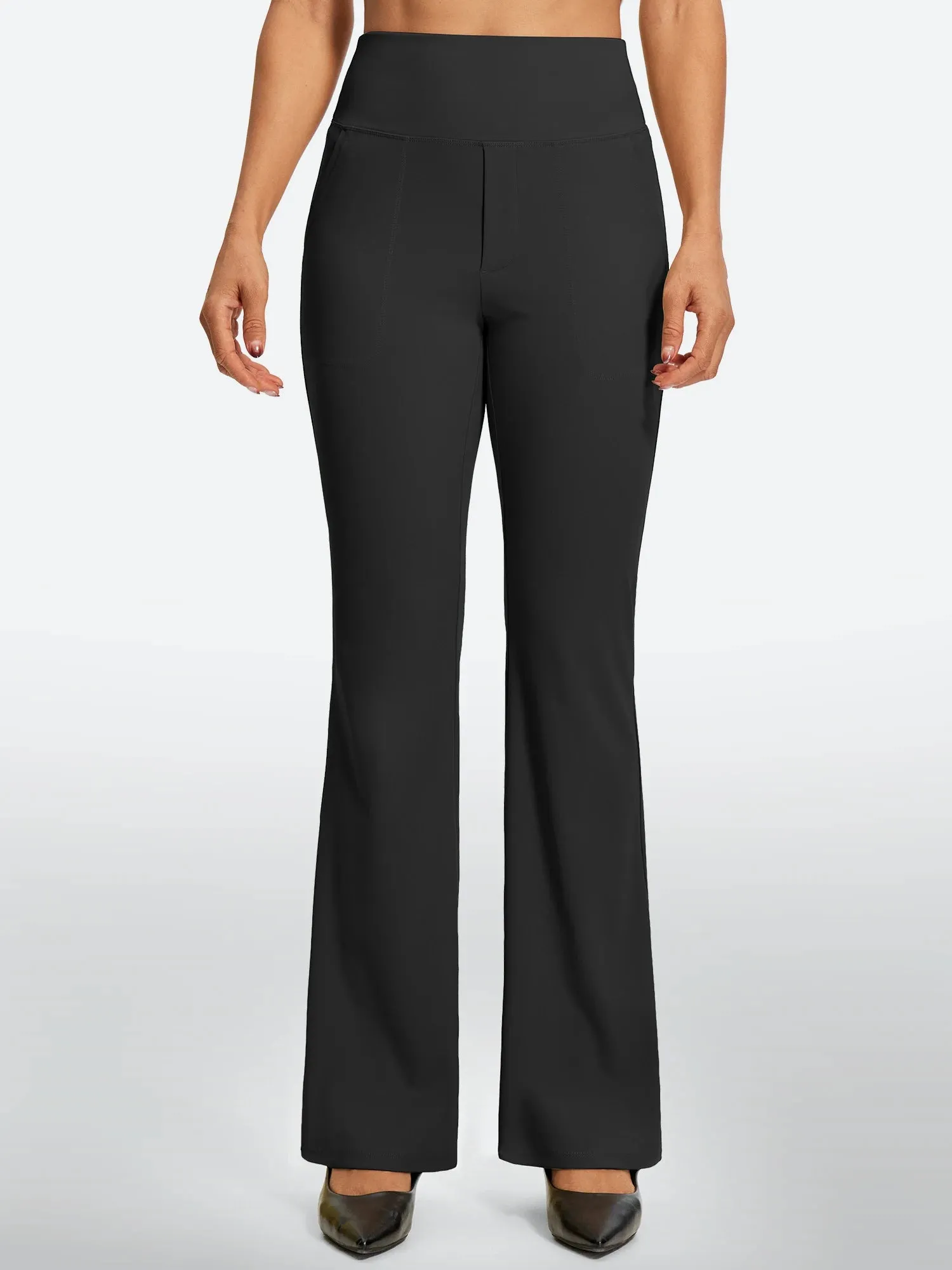 IUGA Women’s High-Waisted Tummy Control & Pull-On Bootcut Yoga Pants With Pockets sold by IUGA product image thumbnail 5