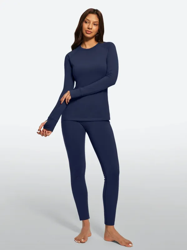 IUGA Women’s Fleece Lined Thermal Underwear Set With Thumbholes made by IUGA