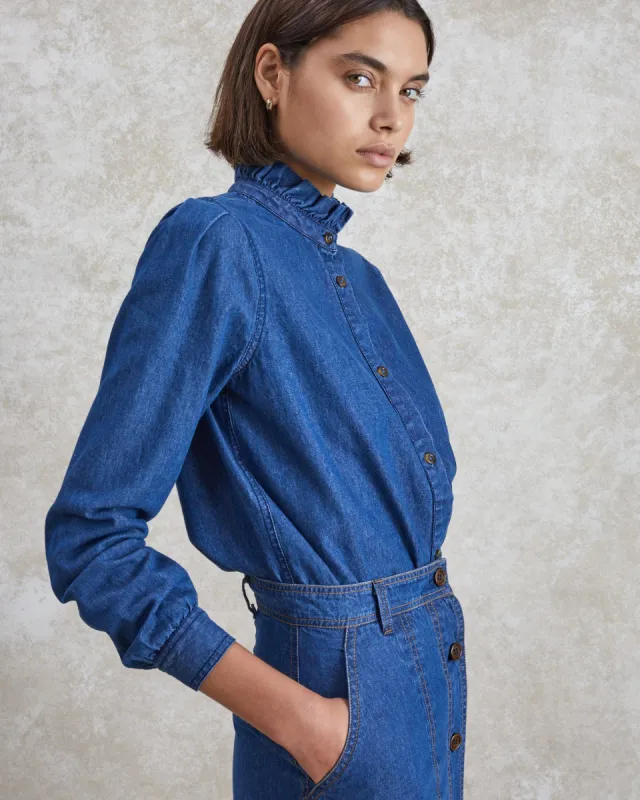 Poppy - Denim Blouse sold by Mondo Corsini