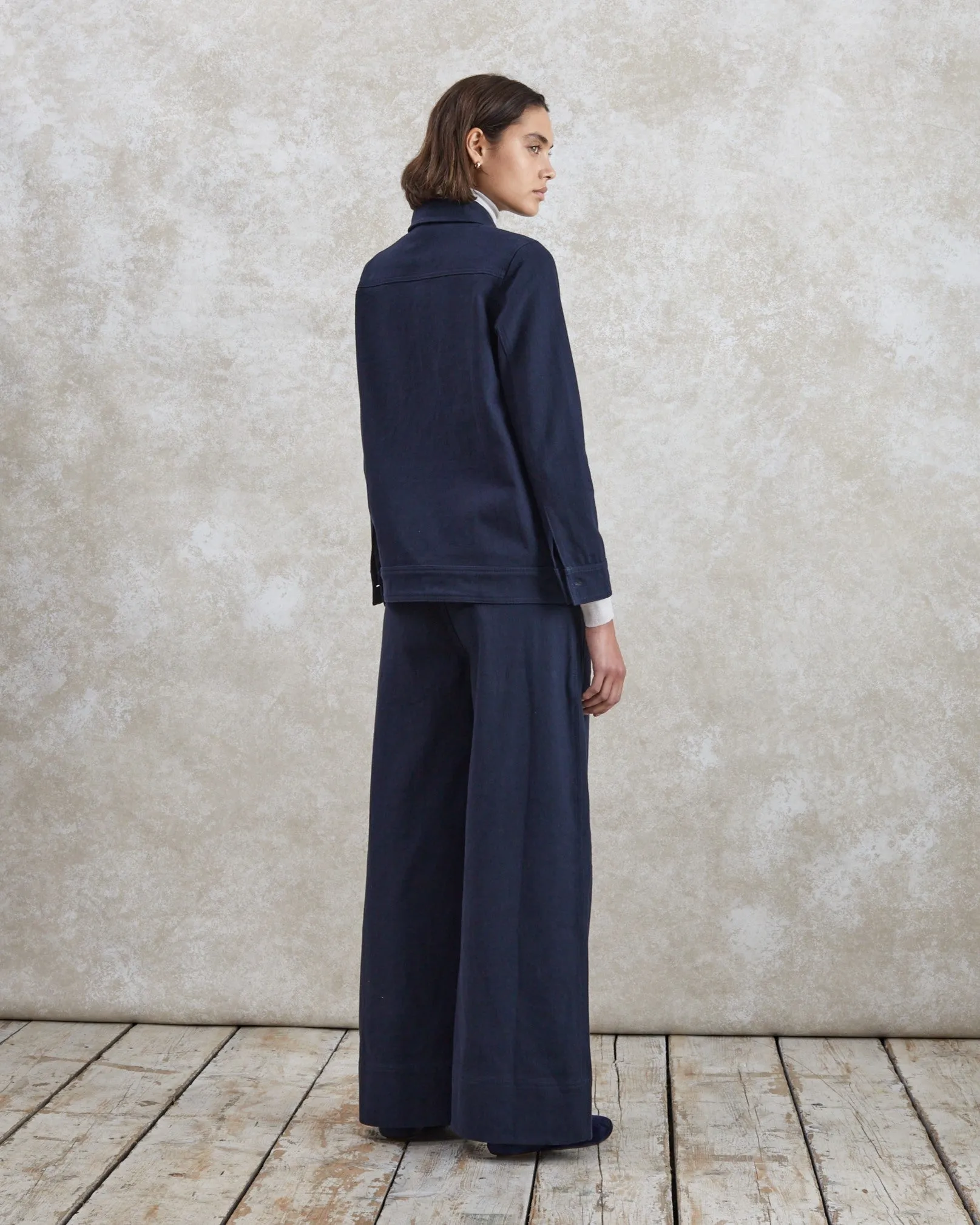 Gemma - Navy Drill Jacket sold by Mondo Corsini product image thumbnail 3