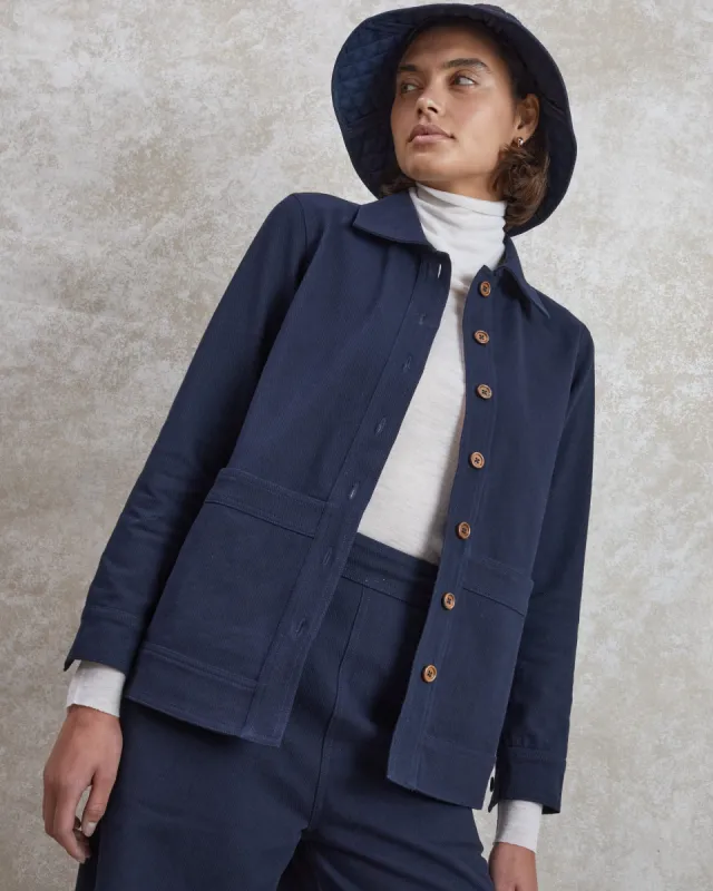 Gemma - Navy Drill Jacket sold by Mondo Corsini