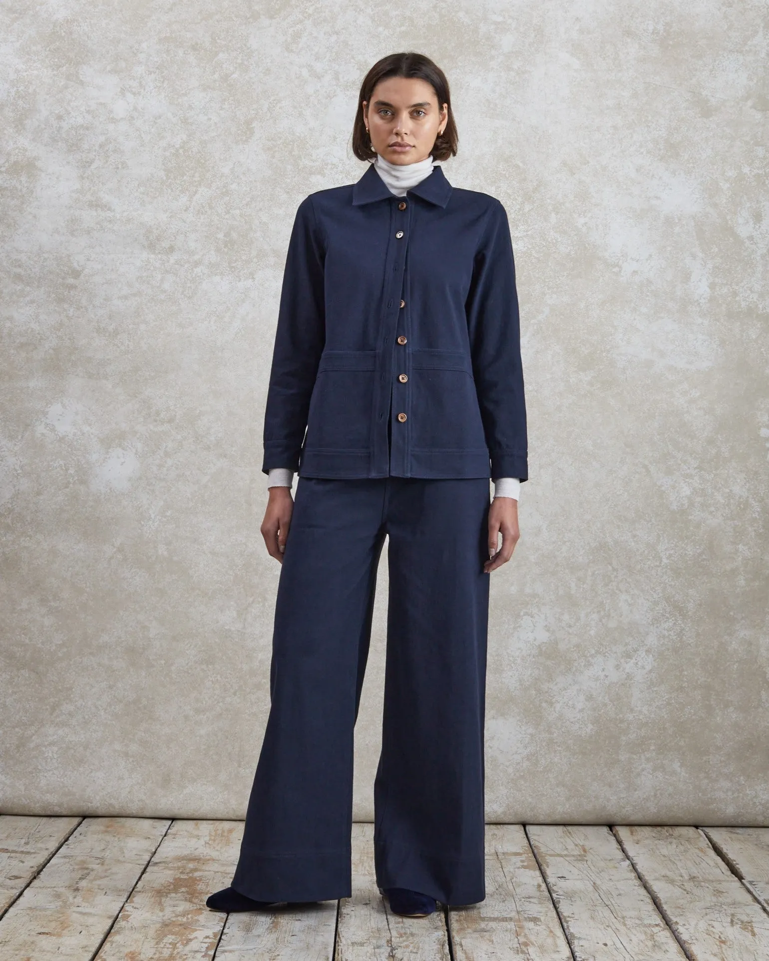 Gemma - Navy Drill Jacket sold by Mondo Corsini product image thumbnail 2