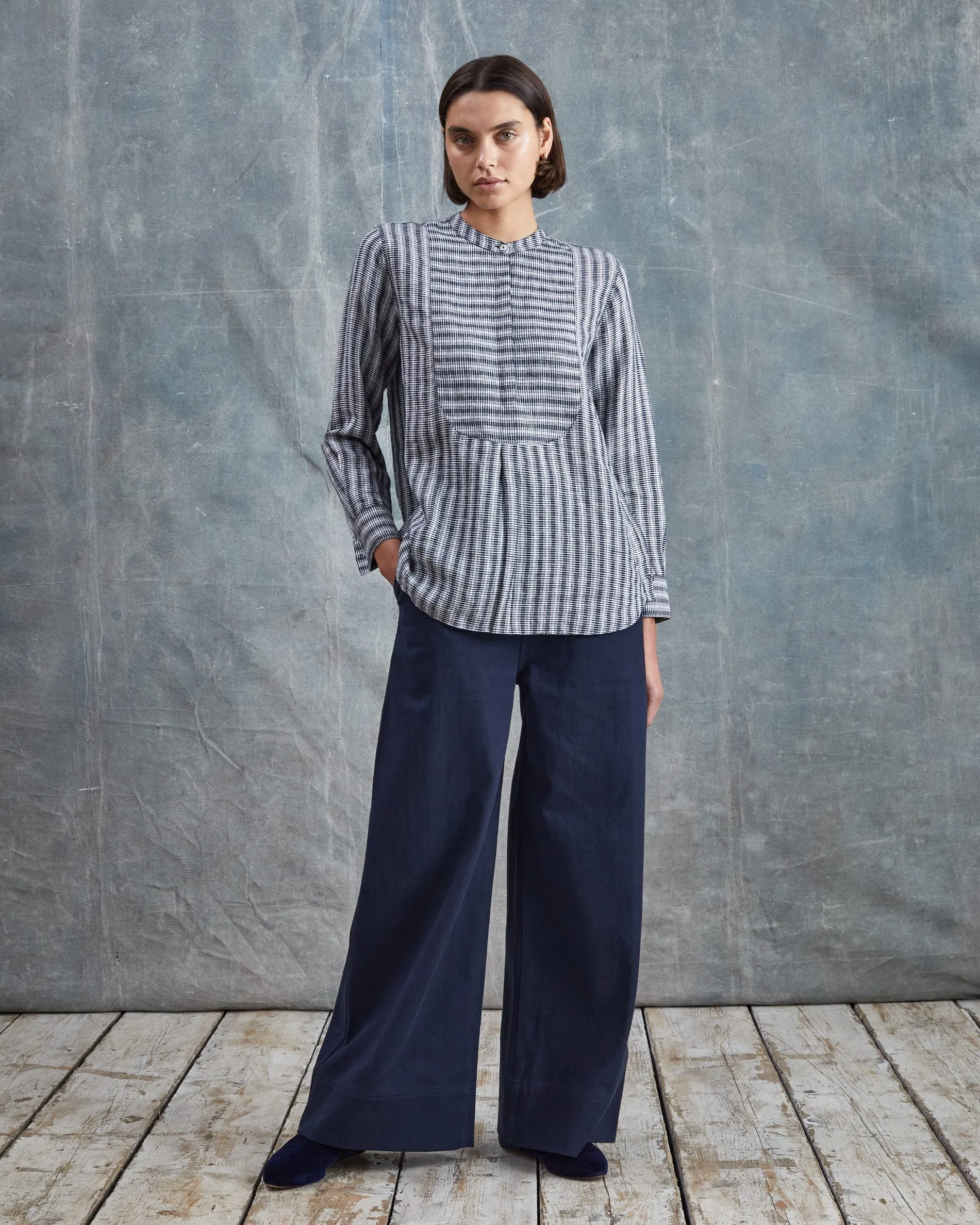 Tuxedo Shirt - Woven Stripe sold by Mondo Corsini