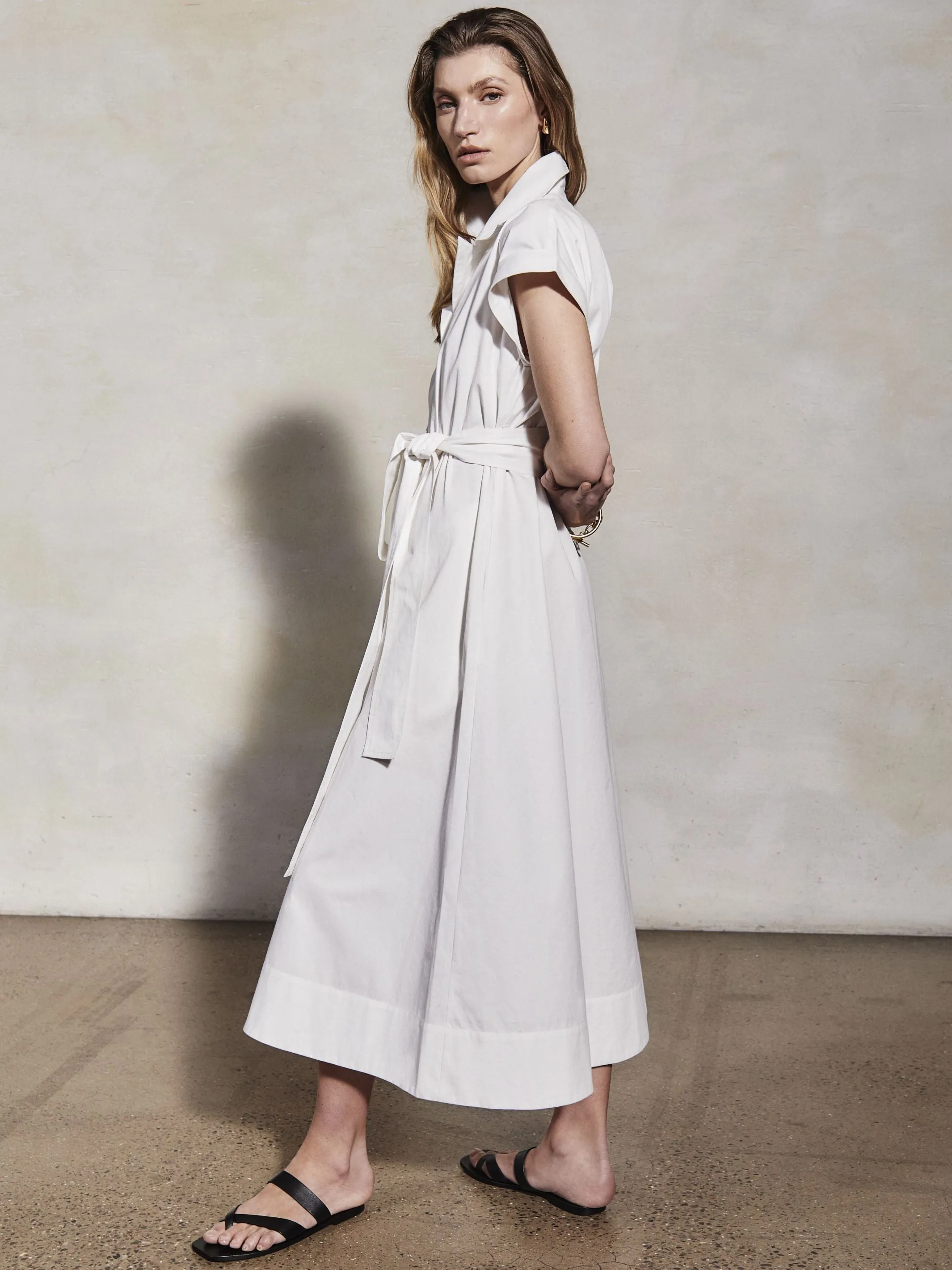 LUCY - Pearl Cotton Twill Dress sold by Mondo Corsini product image thumbnail 4