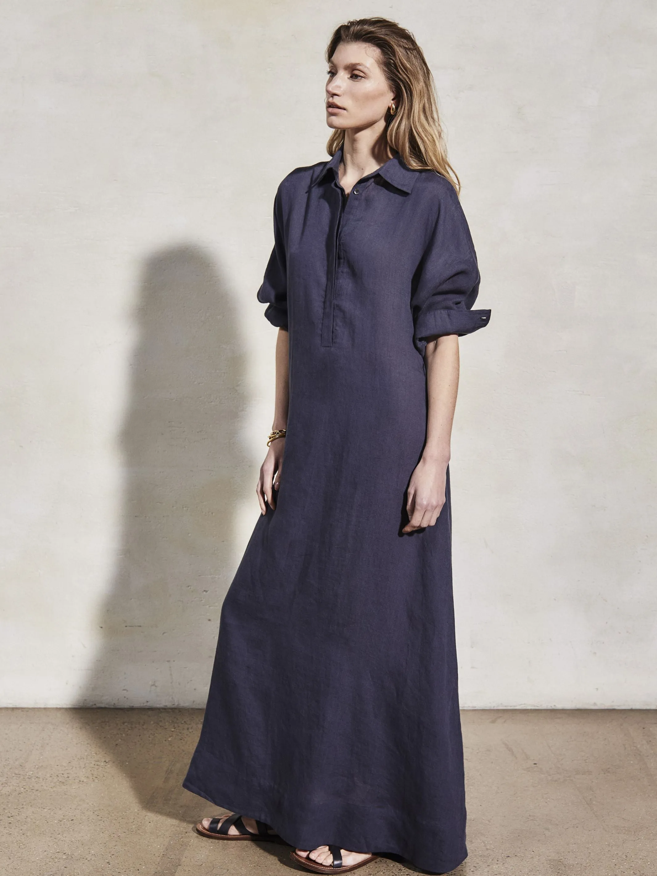KARA - Midnight Linen Dress sold by Mondo Corsini product image thumbnail 2