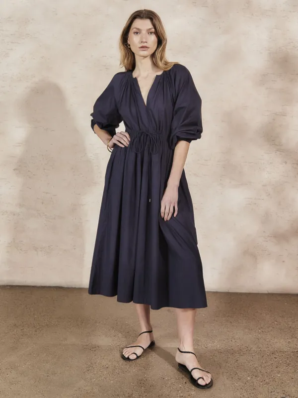 VICTORINE - Midnight Cotton Dress made by Mondo Corsini