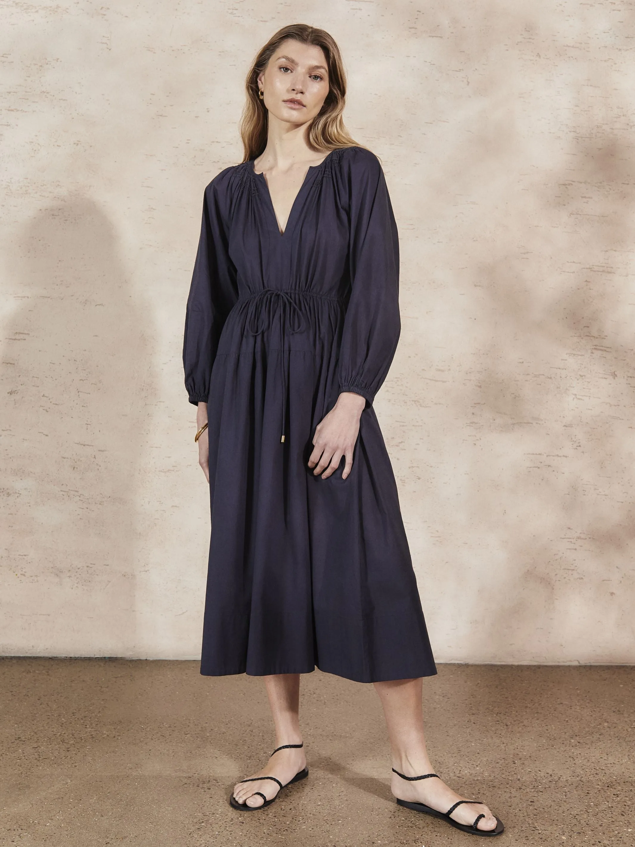 VICTORINE - Midnight Cotton Dress sold by Mondo Corsini product image thumbnail 2