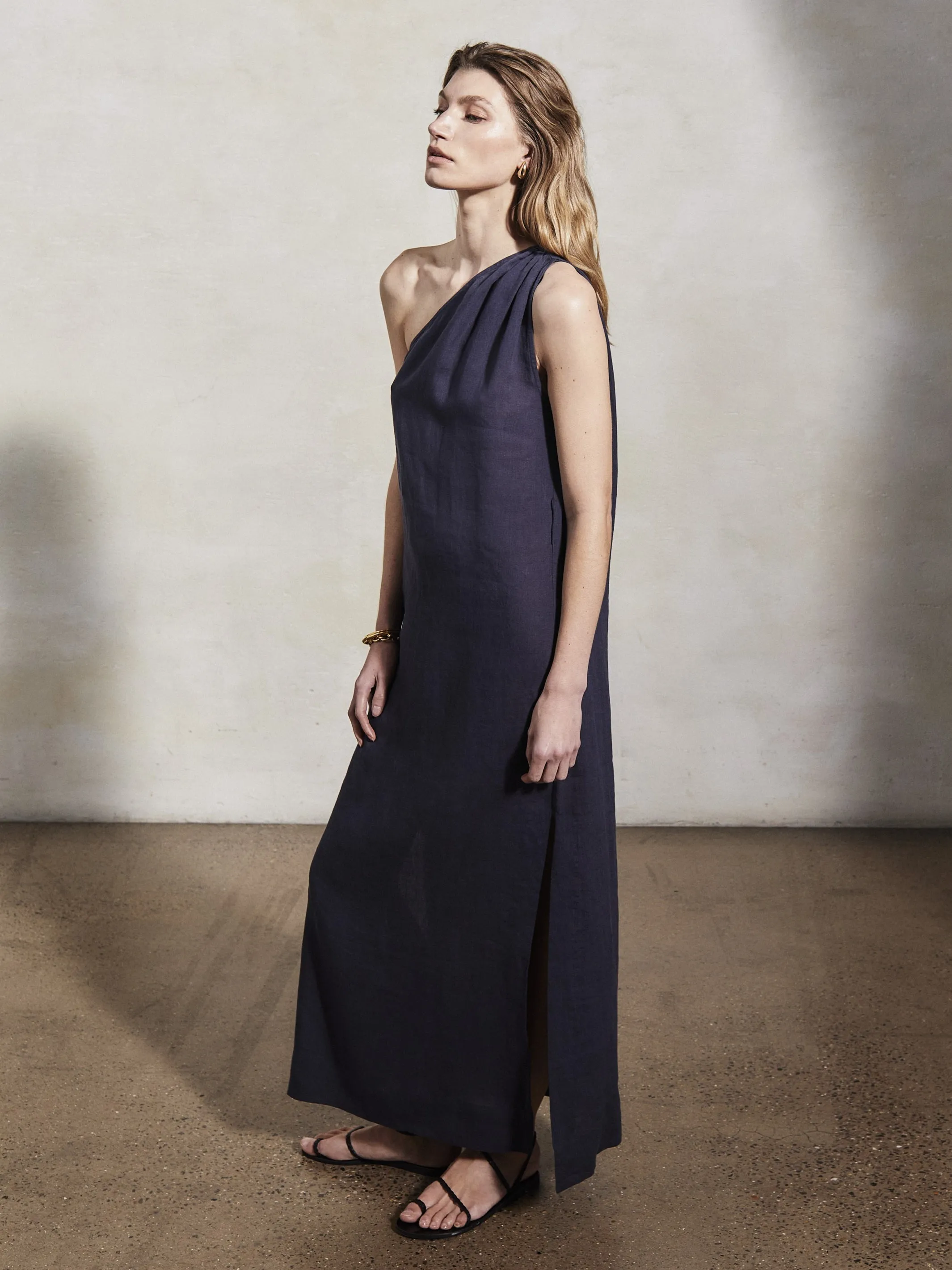 ATHENA - Midnight Linen Dress sold by Mondo Corsini product image thumbnail 3