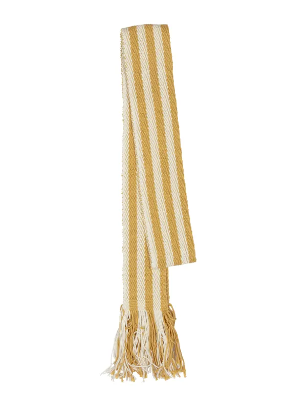 Iris - Gold and White Stripe Cotton Belt sold by Mondo Corsini