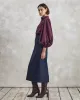 Maia - Bordeaux Poplin Blouse sold by Mondo Corsini