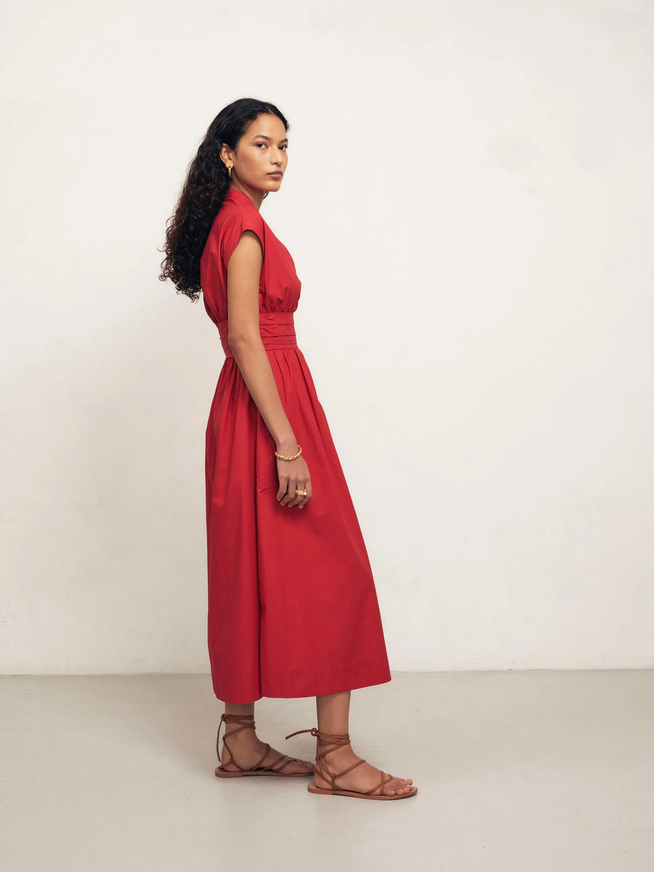 GEORGIA - Rossa Cotton Poplin Dress sold by Mondo Corsini product image thumbnail 3