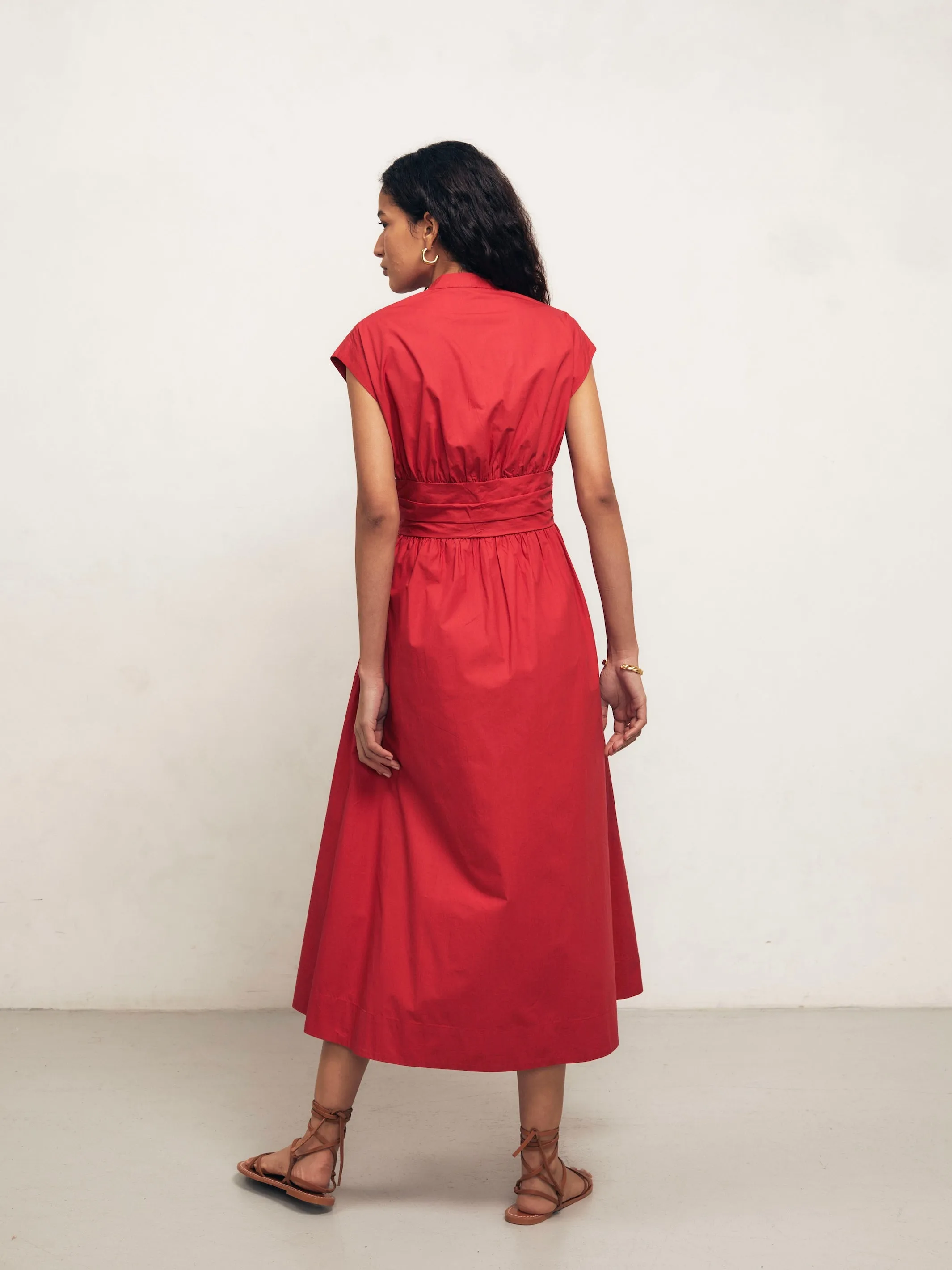 GEORGIA - Rossa Cotton Poplin Dress sold by Mondo Corsini product image thumbnail 4