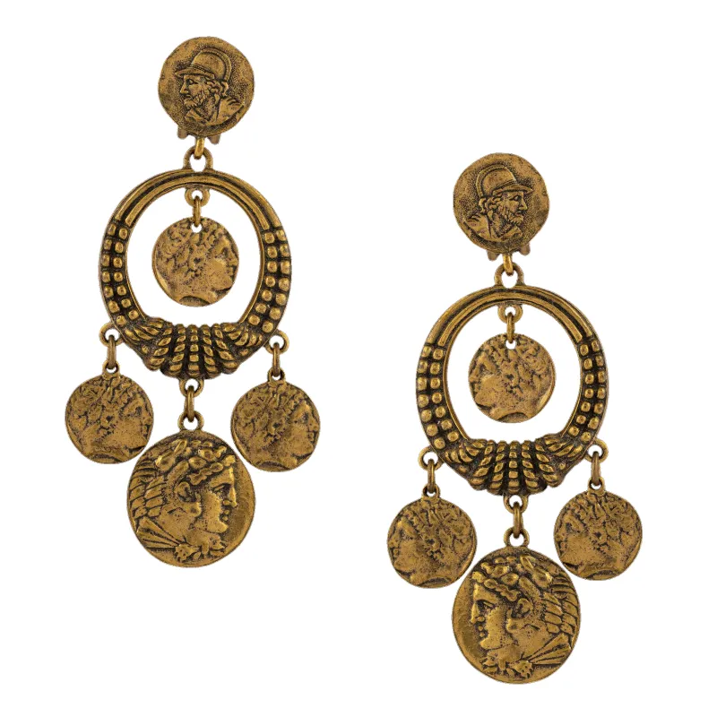 Vintage Gold Coin Earrings sold by Mondo Corsini