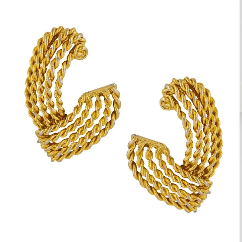 Vintage Gold Multi Rope Earrings sold by Mondo Corsini