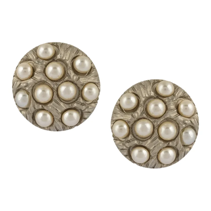 Vintage Pearl Beaded Stud Earrings sold by Mondo Corsini