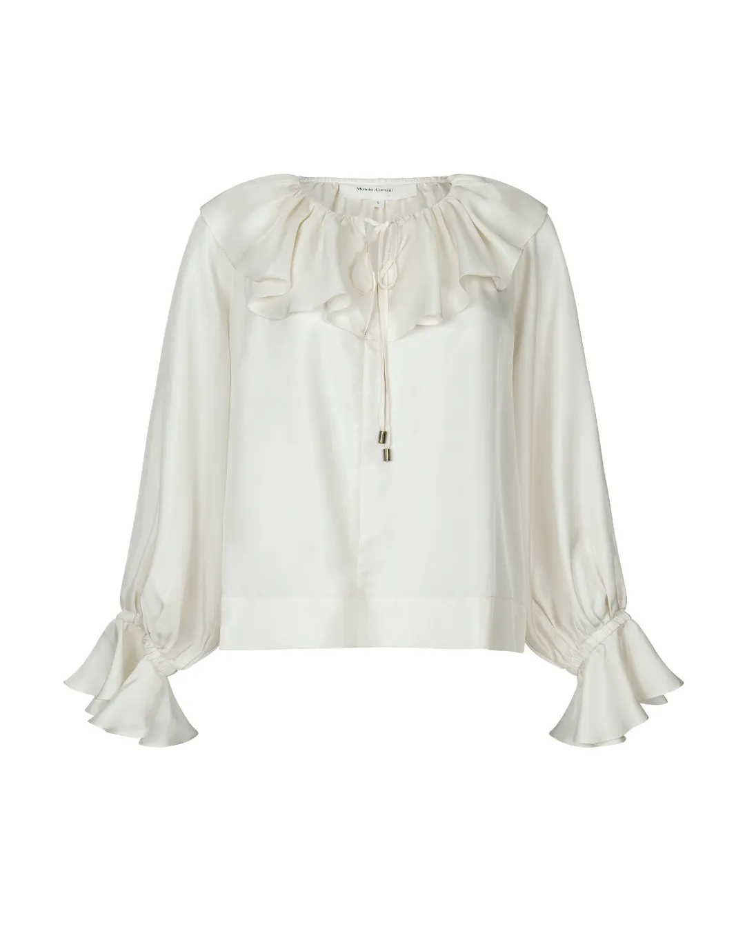 Florence - Panna Silk Twill Blouse sold by Mondo Corsini product image thumbnail 5