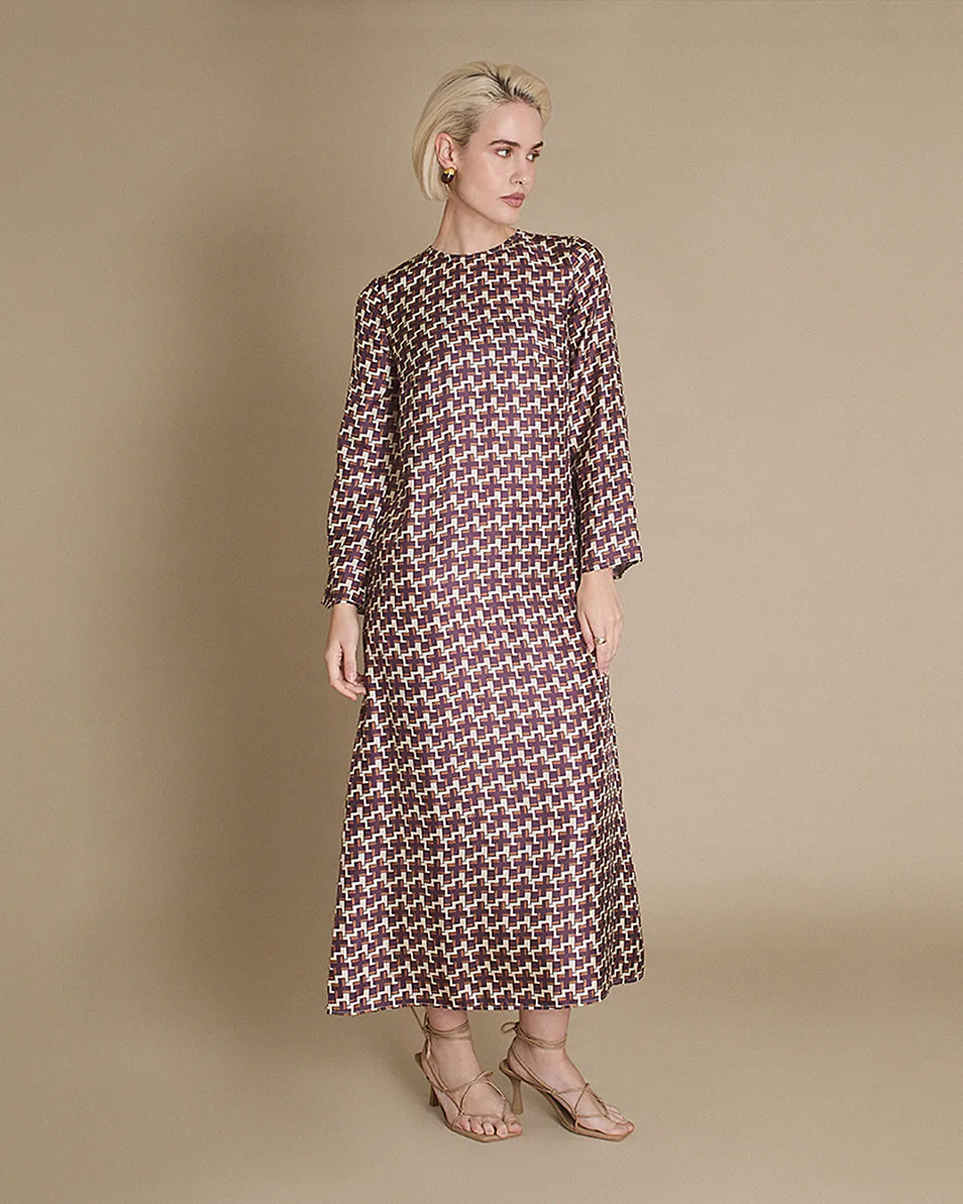 Scala - Cross Print Silk Twill Dress sold by Mondo Corsini product image thumbnail 2