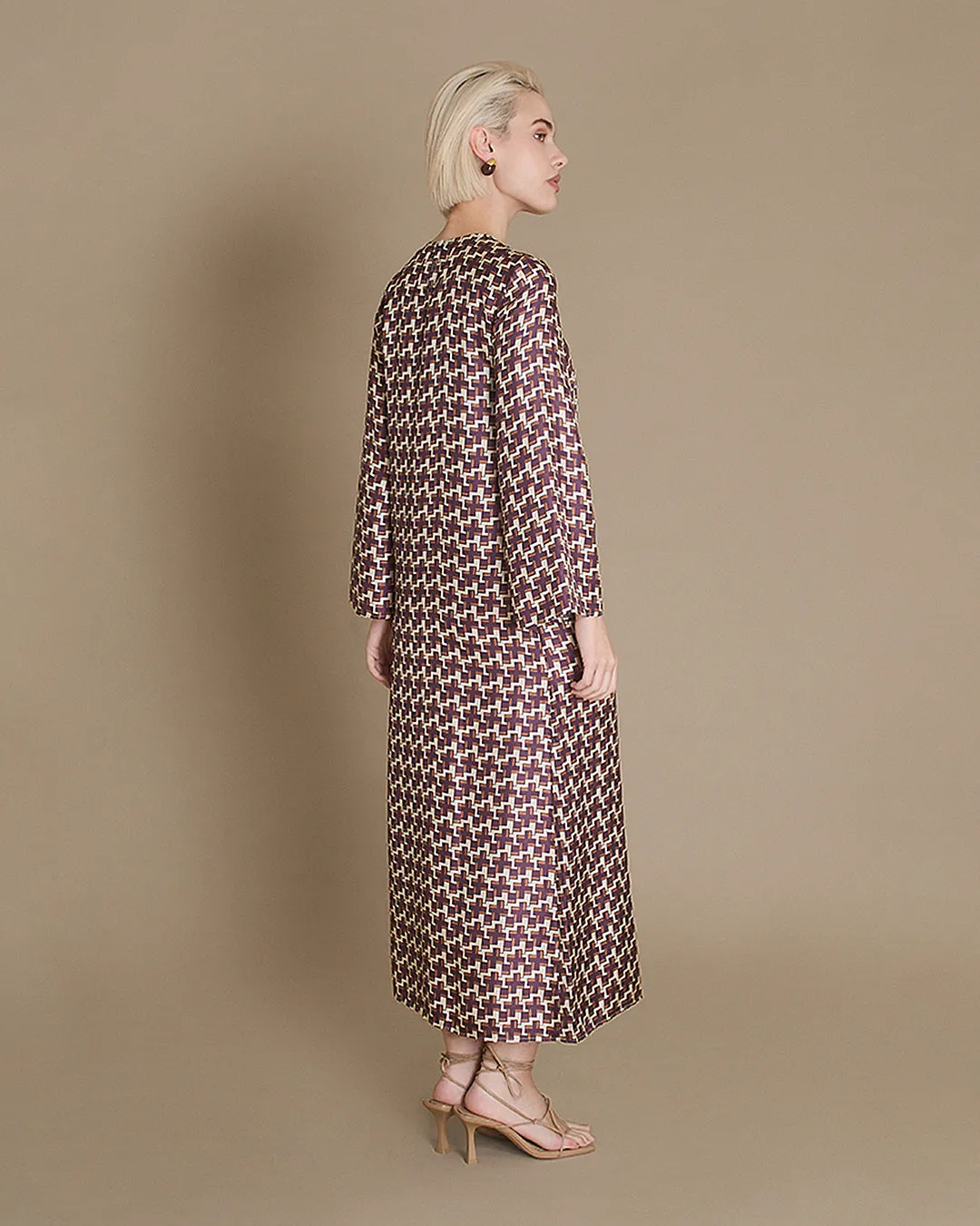 Scala - Cross Print Silk Twill Dress sold by Mondo Corsini product image thumbnail 3